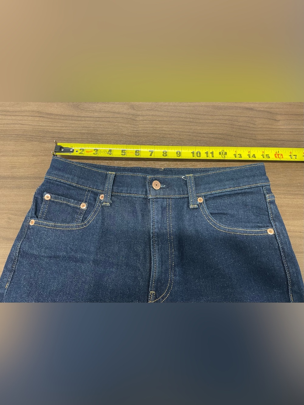 GAP High Rise Stride Wide-Leg Dark Blue Denim Jeans size 8 - Picture 5 of 10